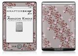 Victorian Design Red - Decal Style Skin (fits 4th Gen Kindle with 6inch display and no keyboard)