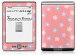 Pastel Flowers on Pink - Decal Style Skin (fits 4th Gen Kindle with 6inch display and no keyboard)