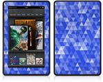 Amazon Kindle Fire (Original) Decal Style Skin - Triangle Mosaic Blue