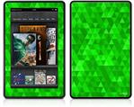 Amazon Kindle Fire (Original) Decal Style Skin - Triangle Mosaic Green