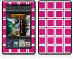 Amazon Kindle Fire (Original) Decal Style Skin - Squared Fushia Hot Pink