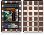 Amazon Kindle Fire (Original) Decal Style Skin - Squared Chocolate Brown