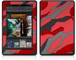 Amazon Kindle Fire (Original) Decal Style Skin - Camouflage Red