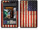Amazon Kindle Fire (Original) Decal Style Skin - Painted Faded and Cracked USA American Flag