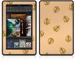 Amazon Kindle Fire (Original) Decal Style Skin - Anchors Away Peach