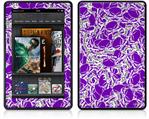 Amazon Kindle Fire (Original) Decal Style Skin - Scattered Skulls Purple