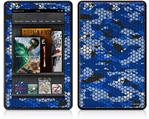 Amazon Kindle Fire (Original) Decal Style Skin - HEX Mesh Camo 01 Blue Bright