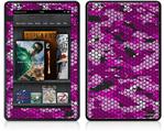 Amazon Kindle Fire (Original) Decal Style Skin - HEX Mesh Camo 01 Pink