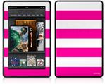 Amazon Kindle Fire (Original) Decal Style Skin - Kearas Psycho Stripes Hot Pink and White