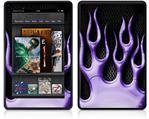 Amazon Kindle Fire (Original) Decal Style Skin - Metal Flames Purple