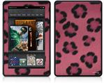 Amazon Kindle Fire (Original) Decal Style Skin - Leopard Skin Pink