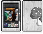 Amazon Kindle Fire (Original) Decal Style Skin - Mushrooms Gray