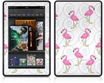 Amazon Kindle Fire (Original) Decal Style Skin - Flamingos on White