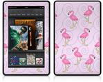 Amazon Kindle Fire (Original) Decal Style Skin - Flamingos on Pink