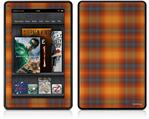 Amazon Kindle Fire (Original) Decal Style Skin - Plaid Pumpkin Orange