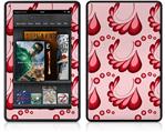 Amazon Kindle Fire (Original) Decal Style Skin - Petals Red
