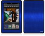 Amazon Kindle Fire (Original) Decal Style Skin - Simulated Brushed Metal Blue