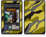 Amazon Kindle Fire (Original) Decal Style Skin - Camouflage Yellow