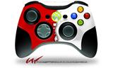 Ripped Colors Red White - Decal Style Skin fits Microsoft XBOX 360 Wireless Controller (CONTROLLER NOT INCLUDED)