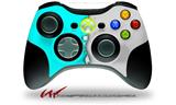 Ripped Colors Neon Teal Gray - Decal Style Skin fits Microsoft XBOX 360 Wireless Controller (CONTROLLER NOT INCLUDED)