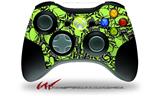Scattered Skulls Neon Green - Decal Style Skin fits Microsoft XBOX 360 Wireless Controller (CONTROLLER NOT INCLUDED)