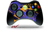 Halftone Splatter Orange Blue - Decal Style Skin fits Microsoft XBOX 360 Wireless Controller (CONTROLLER NOT INCLUDED)