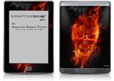 Flaming Fire Skull Orange - Decal Style Skin (fits Amazon Kindle Touch Skin)
