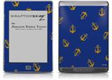 Anchors Away Blue - Decal Style Skin (fits Amazon Kindle Touch Skin)