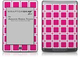 Squared Fushia Hot Pink - Decal Style Skin (fits Amazon Kindle Touch Skin)
