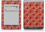Wavey Red Dark - Decal Style Skin (fits Amazon Kindle Touch Skin)