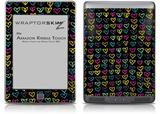 Kearas Hearts Black - Decal Style Skin (fits Amazon Kindle Touch Skin)