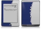 Ripped Colors Blue Gray - Decal Style Skin (fits Amazon Kindle Touch Skin)