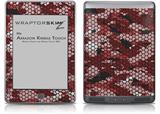 HEX Mesh Camo 01 Red - Decal Style Skin (fits Amazon Kindle Touch Skin)