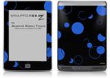 Lots of Dots Blue on Black - Decal Style Skin (fits Amazon Kindle Touch Skin)