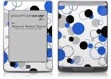 Lots of Dots Blue on White - Decal Style Skin (fits Amazon Kindle Touch Skin)