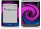 Alecias Swirl 01 Purple - Decal Style Skin (fits Amazon Kindle Touch Skin)