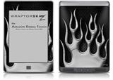 Metal Flames Chrome - Decal Style Skin (fits Amazon Kindle Touch Skin)