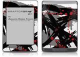Abstract 02 Red - Decal Style Skin (fits Amazon Kindle Touch Skin)