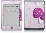 Mushrooms Hot Pink - Decal Style Skin (fits Amazon Kindle Touch Skin)