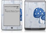 Mushrooms Blue - Decal Style Skin (fits Amazon Kindle Touch Skin)