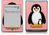 Penguins on Pink - Decal Style Skin (fits Amazon Kindle Touch Skin)