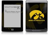 Iowa Hawkeyes Tigerhawk Gold on Black - Decal Style Skin (fits Amazon Kindle Touch Skin)