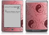 Feminine Yin Yang Red - Decal Style Skin (fits Amazon Kindle Touch Skin)