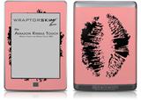 Big Kiss Black on Pink - Decal Style Skin (fits Amazon Kindle Touch Skin)