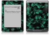 Skulls Confetti Seafoam Green - Decal Style Skin (fits Amazon Kindle Touch Skin)