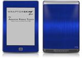Simulated Brushed Metal Blue - Decal Style Skin (fits Amazon Kindle Touch Skin)