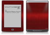 Simulated Brushed Metal Red - Decal Style Skin (fits Amazon Kindle Touch Skin)