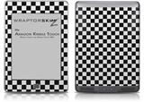 Checkered Canvas Black and White - Decal Style Skin (fits Amazon Kindle Touch Skin)