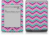 Zig Zag Teal Pink Purple - Decal Style Skin (fits Amazon Kindle Touch Skin)