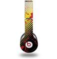 Skin Decal Wrap works with Original Beats Solo HD Headphones Halftone Splatter Yellow Red Skin Only (HEADPHONES NOT INCLUDED)